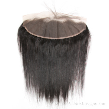 ISEE 13x4 Lace Frontal Closure With Baby Hair Straight Hair Extension Remy Human Hair Hand Tied